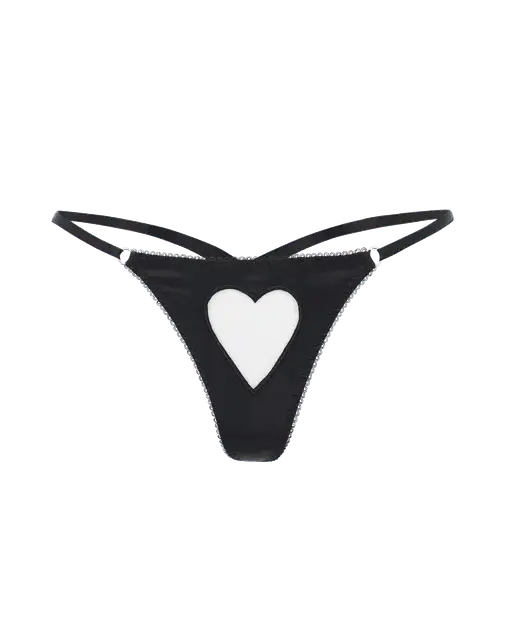 ETTIE SILK THONG Black | Agent Provocateur