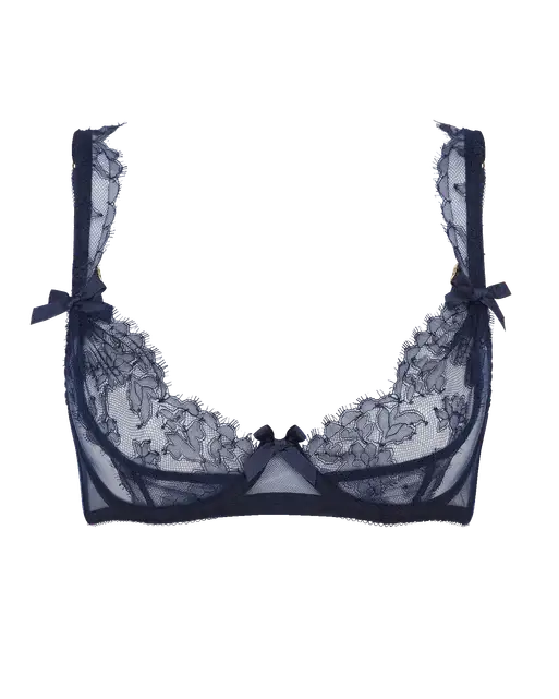 Willa Demi Plunge Underwired Bra Navy | Agent Provocateur