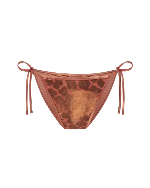 Cayla Bikini Bottoms  Black/Leopard | Agent Provocateur