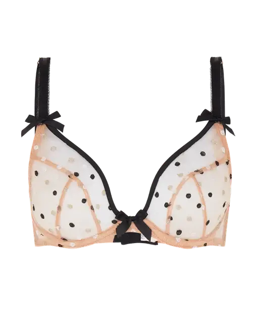 Brie Plunge Underwired Bra Black | Agent Provocateur