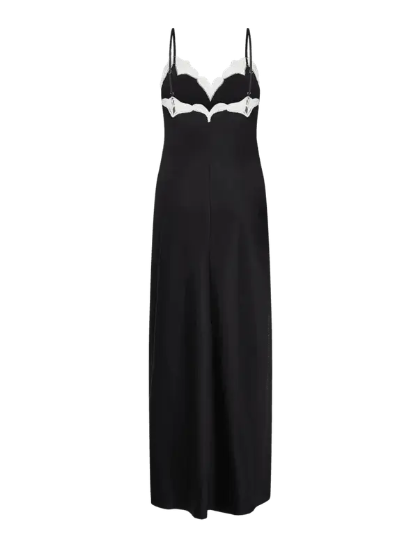 Nelle Long Slip Black/Ivory | Agent Provocateur