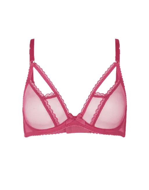 Fia Plunge Underwired Bra Pink | Agent Provocateur