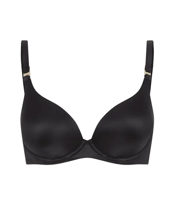 Paige Moulded Plunge Underwired Bra Black | Agent Provocateur
