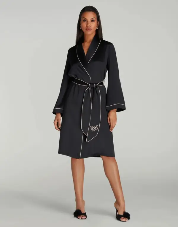 Classic PJ Dressing Gown Black | Agent Provocateur
