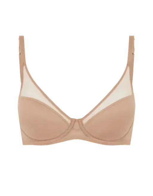 Lucky Padded Plunge Underwired Bra Noisette | Agent Provocateur