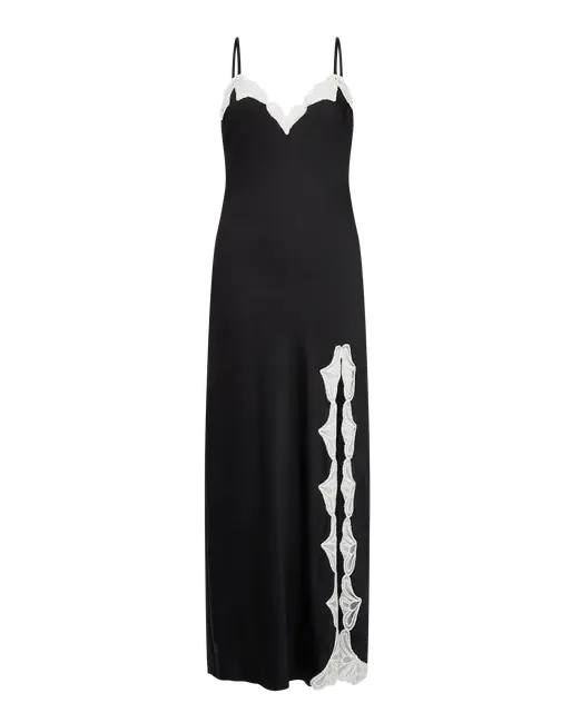 Nelle Long Slip Black/Ivory | Agent Provocateur