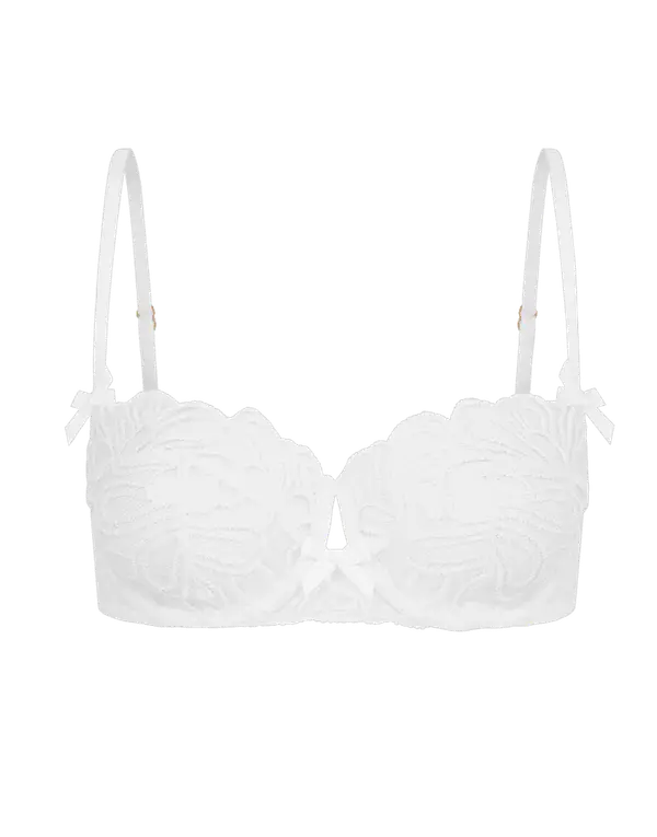 Nelle Balconette Underwired Bra White | Agent Provocateur