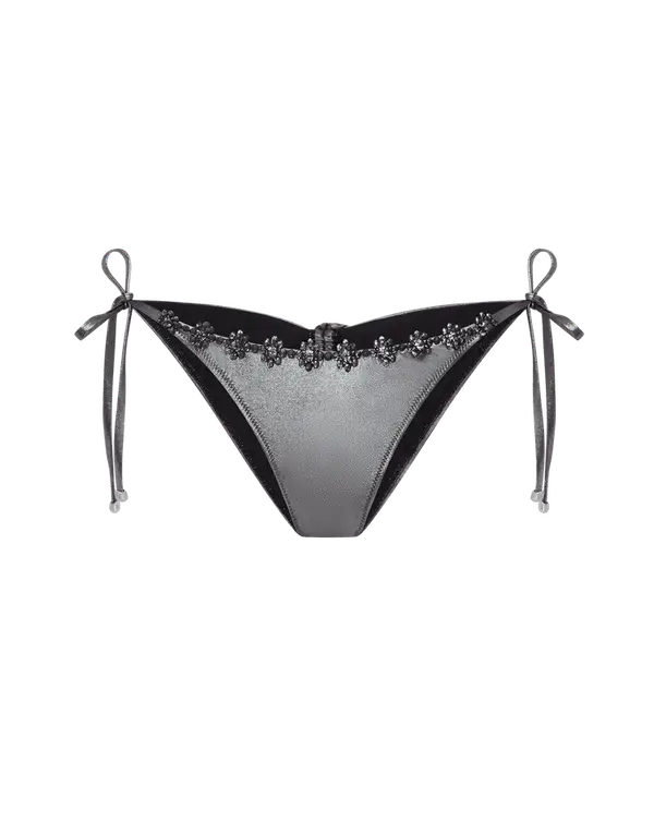 Maiya Bikini Bottoms  Black/Silver | Agent Provocateur