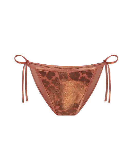 Cayla Bikini Bottoms Black/Leopard | Agent Provocateur