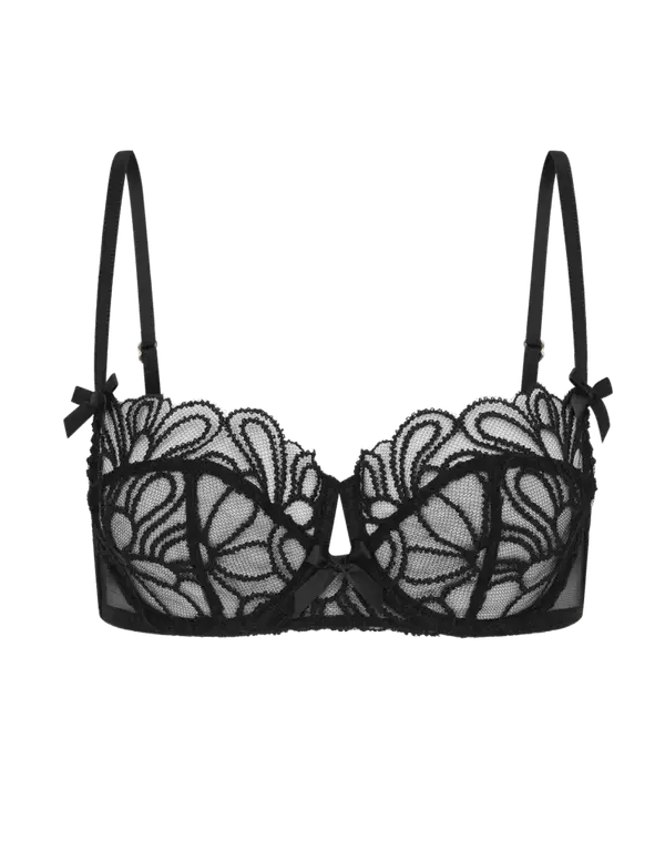 Nelle Balconette Underwired Bra Black | Agent Provocateur