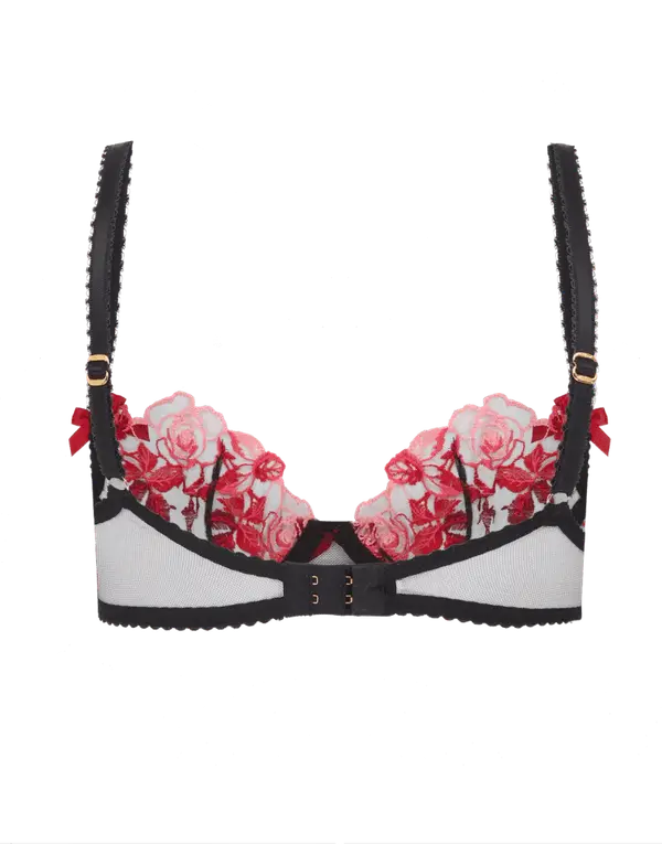Callypso Plunge Underwired Bra Black/Multicolour | Agent Provocateur