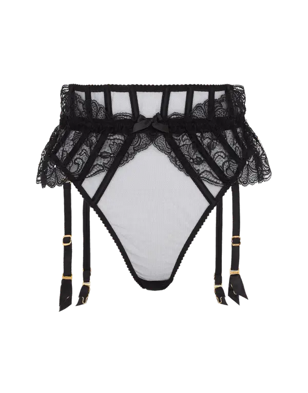 Rozlyn Suspender Thong Black | Agent Provocateur