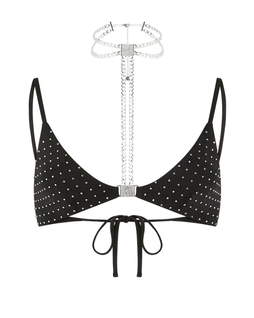 Trixina Bikini Top Black Crystal | Agent Provocateur